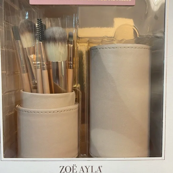 Combo 1 7piece makeup brush set, eye shadow and anti frizz finishing cream